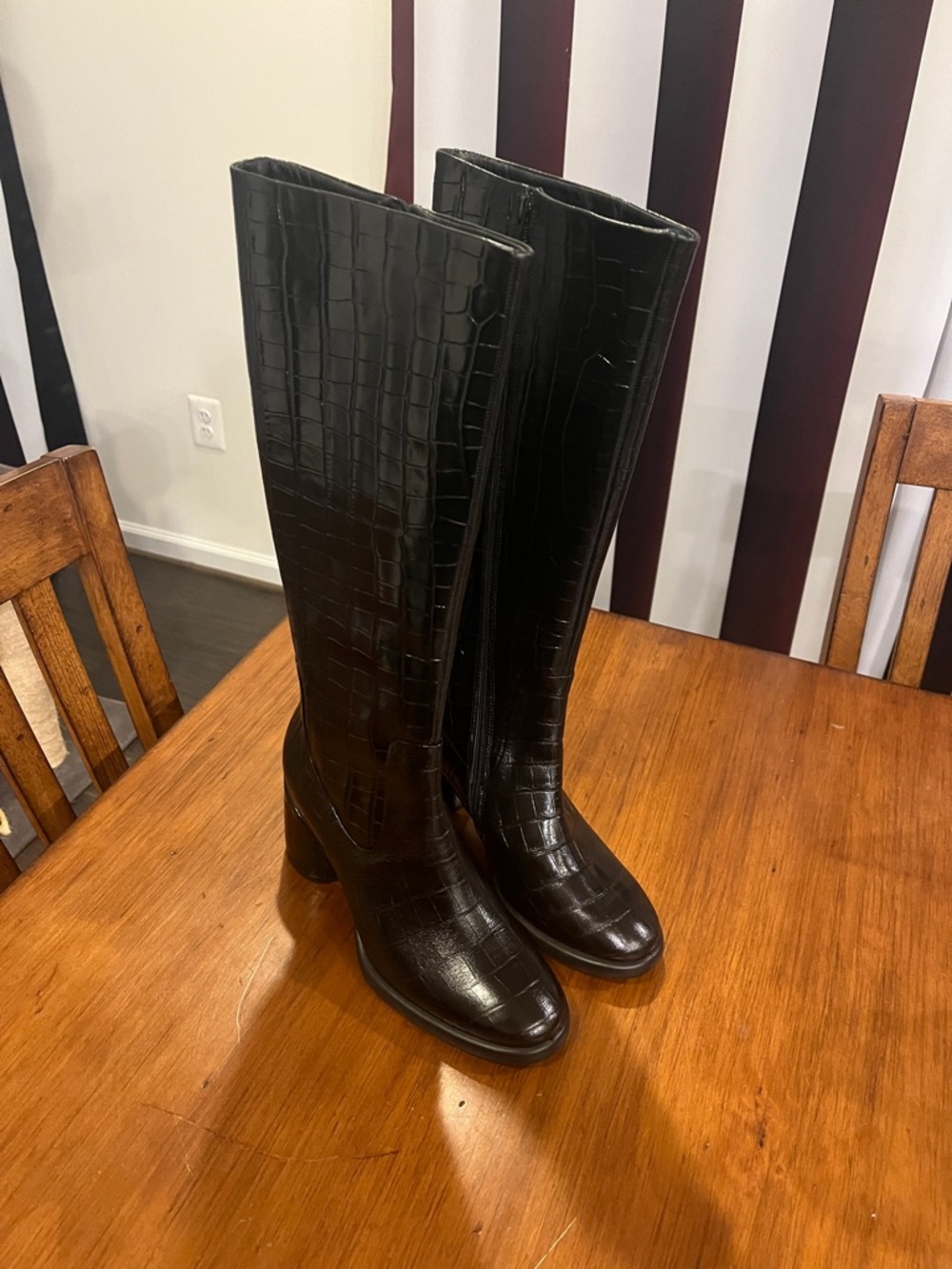 Ecco Tall Boots Heeled black new Women’s Size 41 = 10-10.5 - Picture 2 of 12